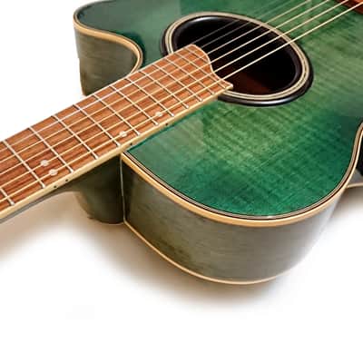 Westfield Electro Acoustic Guitar TF656P Trans Green Burst 2003 image 7