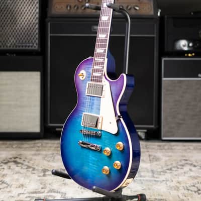 Gibson Les Paul Standard 50s Figured Top Electric Guitar - Blueberry Burst with Hardshell Case image 12