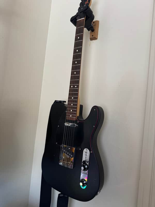 Fender Special Edition Noir Telecaster with Matching Headstock, Pau Ferro Fretboard 2017 - Satin Black upgraded bridge and tuners plus bender push down and switch lock