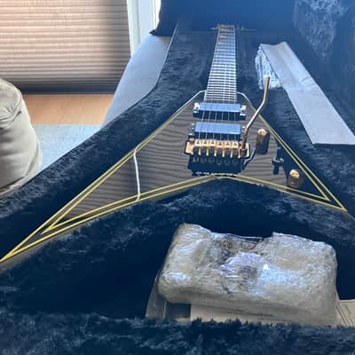 Jackson MJ Series Rhoads RR24MG 2023 Black with Yellow Pinstripes image 6