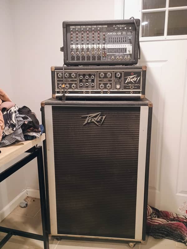 Vintage Peavey Musician 400 Series 210W Head & 412M 4x12 Cabinet – USA – 1970s image 1