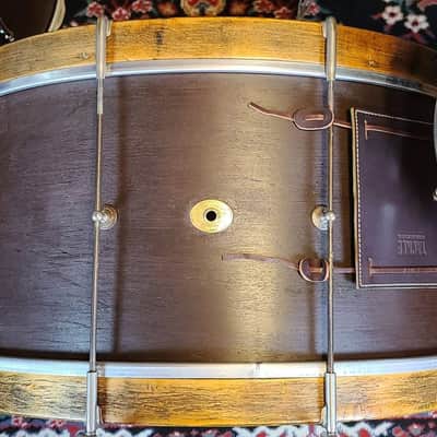Ludwig Vintage 4pc Drum Set 1920’s - Mahogany Brass image 3