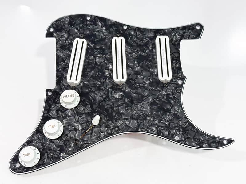 Seymour Duncan Triple Rails Loaded Black Pearl Pickguard Hot Rails Liberator System