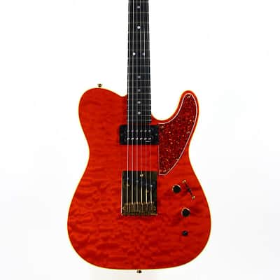 1992 Fender Custom Shop Set Neck Country Artist Telecaster QUILT Sunset Orange Transparent --VERY RARE TELE image 10