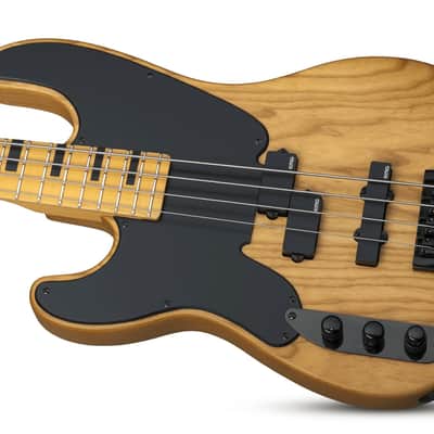 Schecter Model-T Session Left-Handed Electric Bass - Aged Natural Satin (2849) image 4