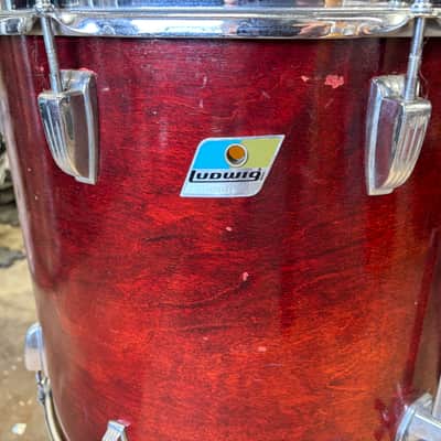 Ludwig Mahogany blew olive badge 18 floor Tom Drum image 2