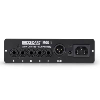 Rockboard MOD1 V2 5xTRS 1xXLR Pedalboard Patchbay + IEC Power Patch Cable image 4