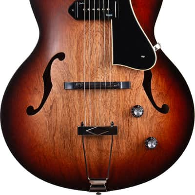 Godin 5th Avenue Kingpin P90 Hollowbody Electric Guitar, Rosewood Fingerboard, Vintage Burst image 2