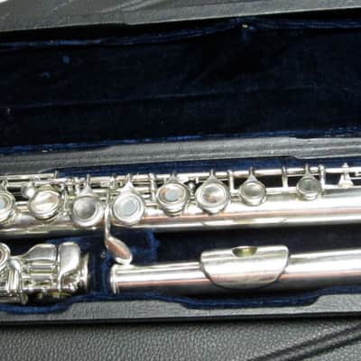 MOZ B Foot Open Hole Flute and Case - Great Playing & Looking Shape image 1