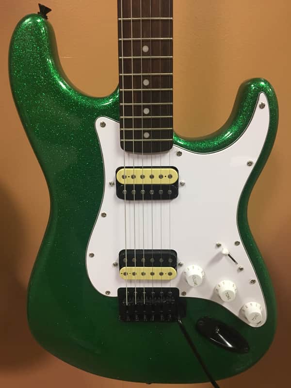 Squire Affinity Double Fat Strat - Sparkle Green image 1