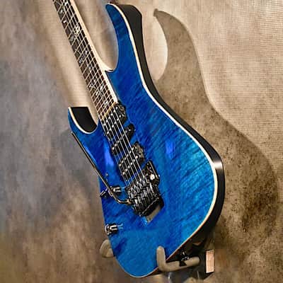 Ibanez Left Handed J. Custom RG-8570ZL 2017 Trans Blue image 3