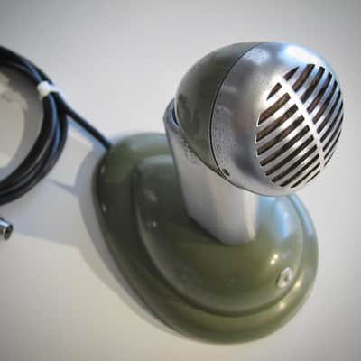 Shure 520-SL High Impedance Microphone Desk Mic Circa-1950s-Chrome & Black` image 9