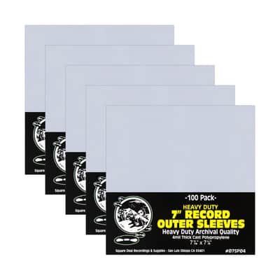 (500) 7" Record Outer Sleeves HEAVY DUTY 4mil Thick Vinyl Bags Covers ARCHIVAL QUALITY image 1