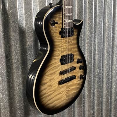 ESP LTD EC-1000T CMT Quilt Top Charcoal Burst Guitar #1789 Used image 4