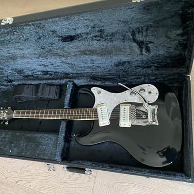 Rare & Collectable Mosrite The Ventures 55th Award Order Made Black Vibramute Tremolo OHSCBlack image 23