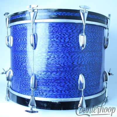 Slingerland 20x14"Blue Agate Virgin Bass Drum 3Ply H/Maple Vintage 70s Niles,IL image 5
