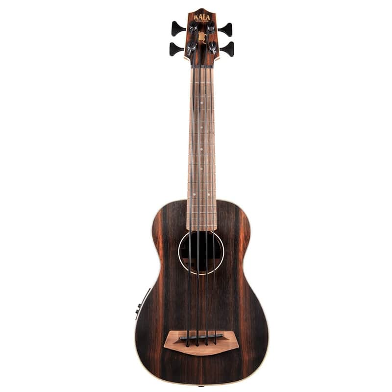 Kala UBASS-EBY-FS U-Bass Striped Ebony Fretted Ukulele Bass image 1