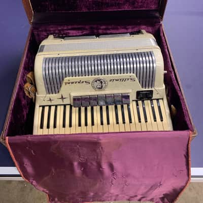 Settimio Soprani Dick Contino Model L277 50s or 60s - Ivory Accordion image 1