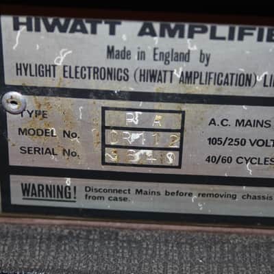 Vintage 1973 Hiwatt DR112 PA 100 Custom Valve Guitar Amplifier Amp Head SERVICED image 6