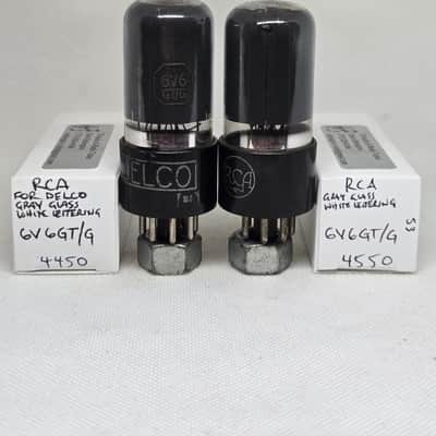 RCA 6V6GT/G Gray Glass Well Matched (2.1%) Pair NOS 6V6 6V6GT