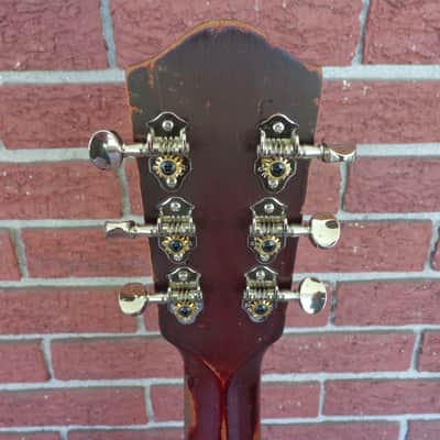 1930's Kay Baritone Archtop Guitar - B Tuning - Acoustic Electric - X Wide Fretboard - Period Case image 6