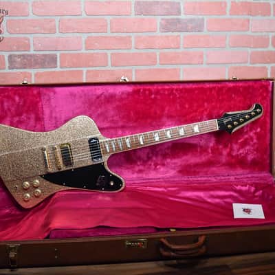 Gibson Custom Shop Original Firebird V 1 of 1 Gold Sparkle NAMM 1991 Owned by G.E. Smith / Signed & Dated by Tom Murphy w/OHSC image 2