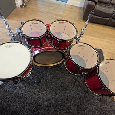 Tama Superstar Hyperdrive 40th Anniversary Limited Oak Edition - Red lacquer image 7