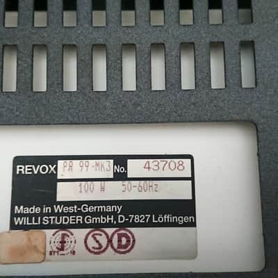 Revox PR99 MK3 High Speed, Half-track (2-track), Stereo Serial Number: 43708 - Perfect image 11