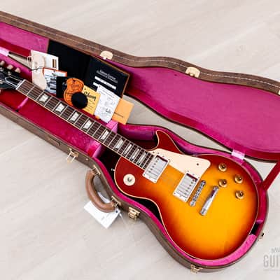 2022 Gibson Custom Shop Historic 1959 Les Paul Standard R9 70th Anniversary Washed Cherry Sunburst Gloss image 16