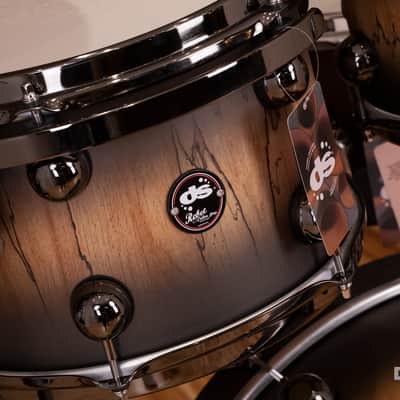 DS REBEL CUSTOM SHOP 5 PIECE DRUM KIT, ALL MAPLE SHELL, BLACK TO NATURAL FADE OVER EXOTIC FOSSIL BEECH image 16