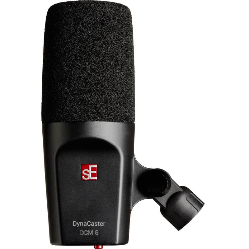 SE Electronics DynaCaster DCM6 All-Purpose Dynamic Broadcast Microphone Cardioid w/ built-in +30dB Gain Mic Pre image 1