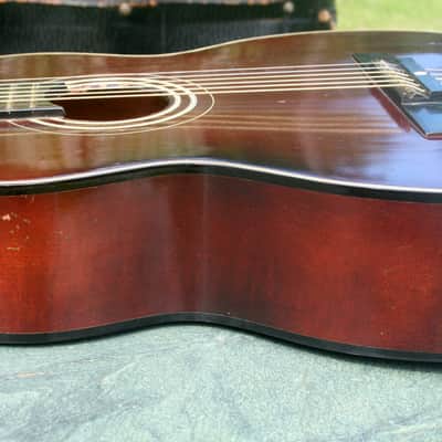 Yamaha Nippon Gakki Dynamic Guitar No.10B Red Label 1961 Maroon+Original Semi Hrad Case image 17