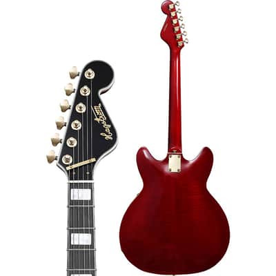 Hagstrom '67 Viking II Hollowbody Electric Guitar Regular Transparent Wild Cherry image 4