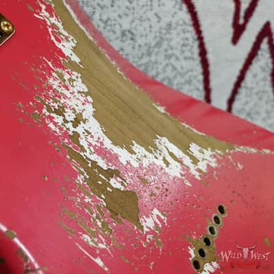 Fender Custom Shop Wild West Guitars 25th Anniversary 1960 Stratocaster Hardtail Madagascar Rosewood Fretboard Heavy Relic Fiesta Red 7.20 image 13