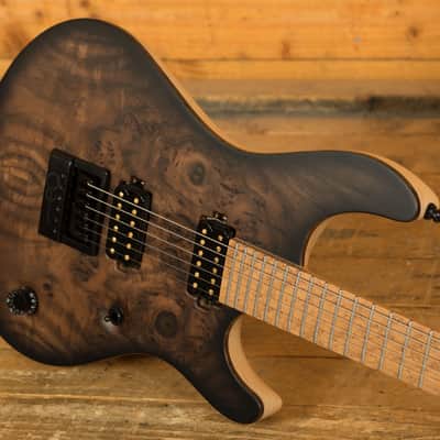 Mayones Regius 4Ever 6 - Birdseye Maple - Trans Natural Black Burst Satin image 5