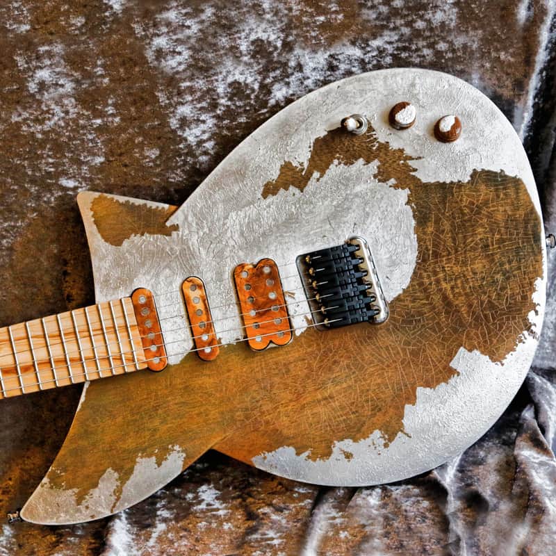 Build to order GB Liuteria Boutique Plié 6 string silver leaf relic edition image 1