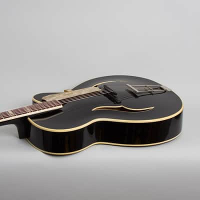 Isana Black Pearl Arch Top Acoustic Guitar (1959), molded fiberglass hard shell case. image 9