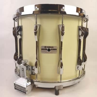 Yamaha 12x14"Field Corps Marching Snare Drum White Japan Die-Cast Rim 80s MS8014 image 1