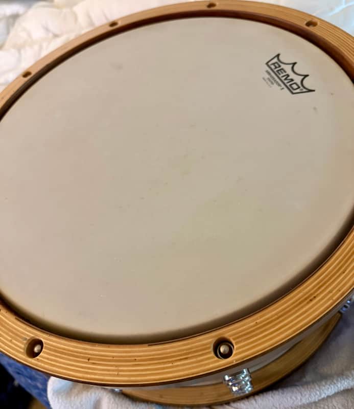 PDP by DW Limited-Edition Dark Stain Maple and Walnut Snare With Walnut Hoops and Chrome Hardware 14 x 7.5 in. image 1