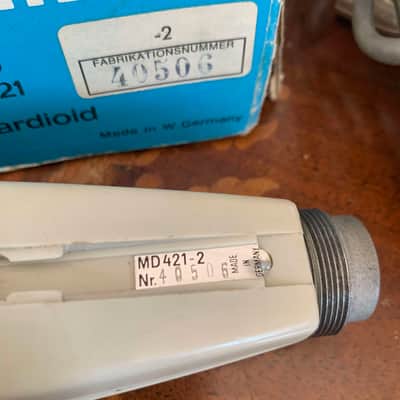 Sennheiser MD 421-2 Cardioid Dynamic Microphone 1960s - 1970s - White image 2