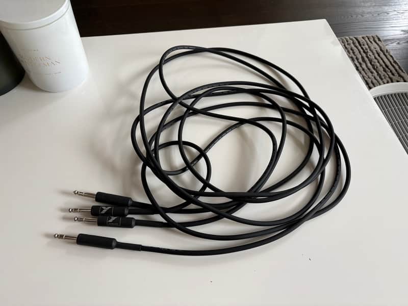 2x 10 ft Yorkville 1/4” TRS to TRS Cable image 1