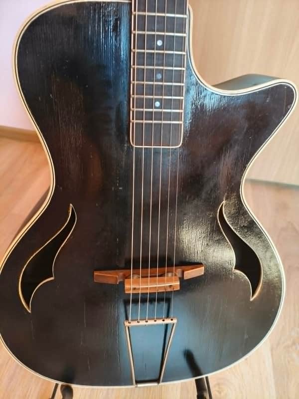 Black Vintage Archtop guitar 1950s - Germany image 1