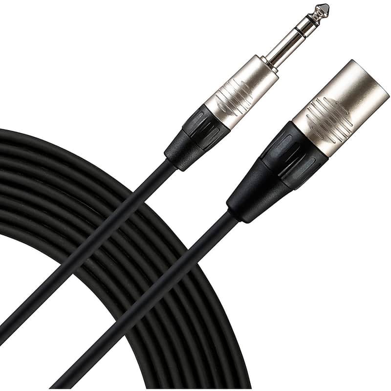 Livewire Advantage Interconnect Cable 1/4 TRS Male to XLR Male Black Regular 20 ft. image 1