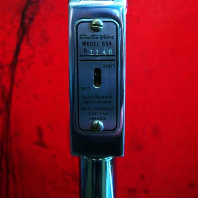 Vintage 1950's Electro-Voice 654 Slim Omnidirectional Dynamic Microphone Dual Z w mic sleeve Dick Clark 636 654A 655C image 7