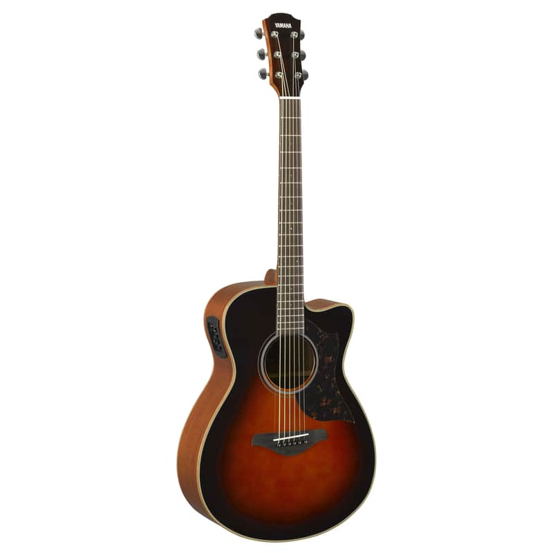 Yamaha AC1M-TBS Solid Sitka Spruce/Mahogany Concert Cutaway with Electronics Tobacco Brown Sunburst image 1