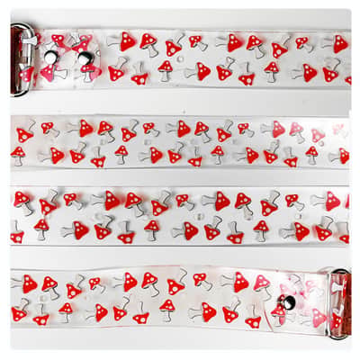 Loft Relics / Loft Relics "Plastic Mushrooms" guitar strap (Souldier) one-of-a-kind made at the Wilco Loft image 2