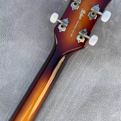 Electric Violin Bass Guitar – Semi-Hollowbody Flame Maple Back, Vintage Series image 4