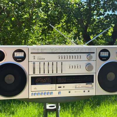 SILVER SR 8800 MINT Rare Vintage 3-Piece Dual Cassette Radio Boombox Warranty image 6