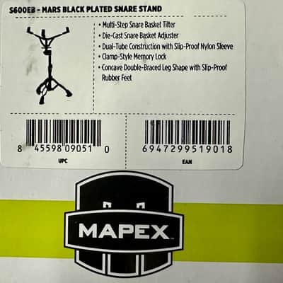 Mapex S600EB Mars Series Double-Braced Snare Stand 2010s - Black image 3