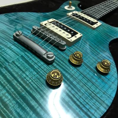 Gibson Custom Shop Tak Matsumoto DC Standard Flametop Aqua Blue image 6